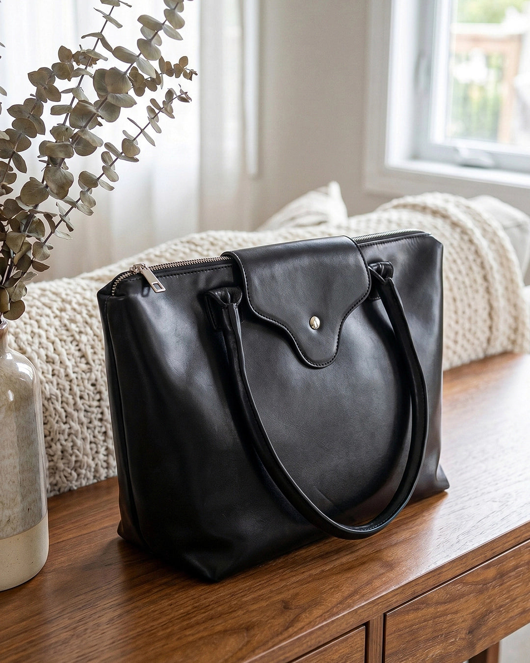 Smart Casual Tote Bag in Black