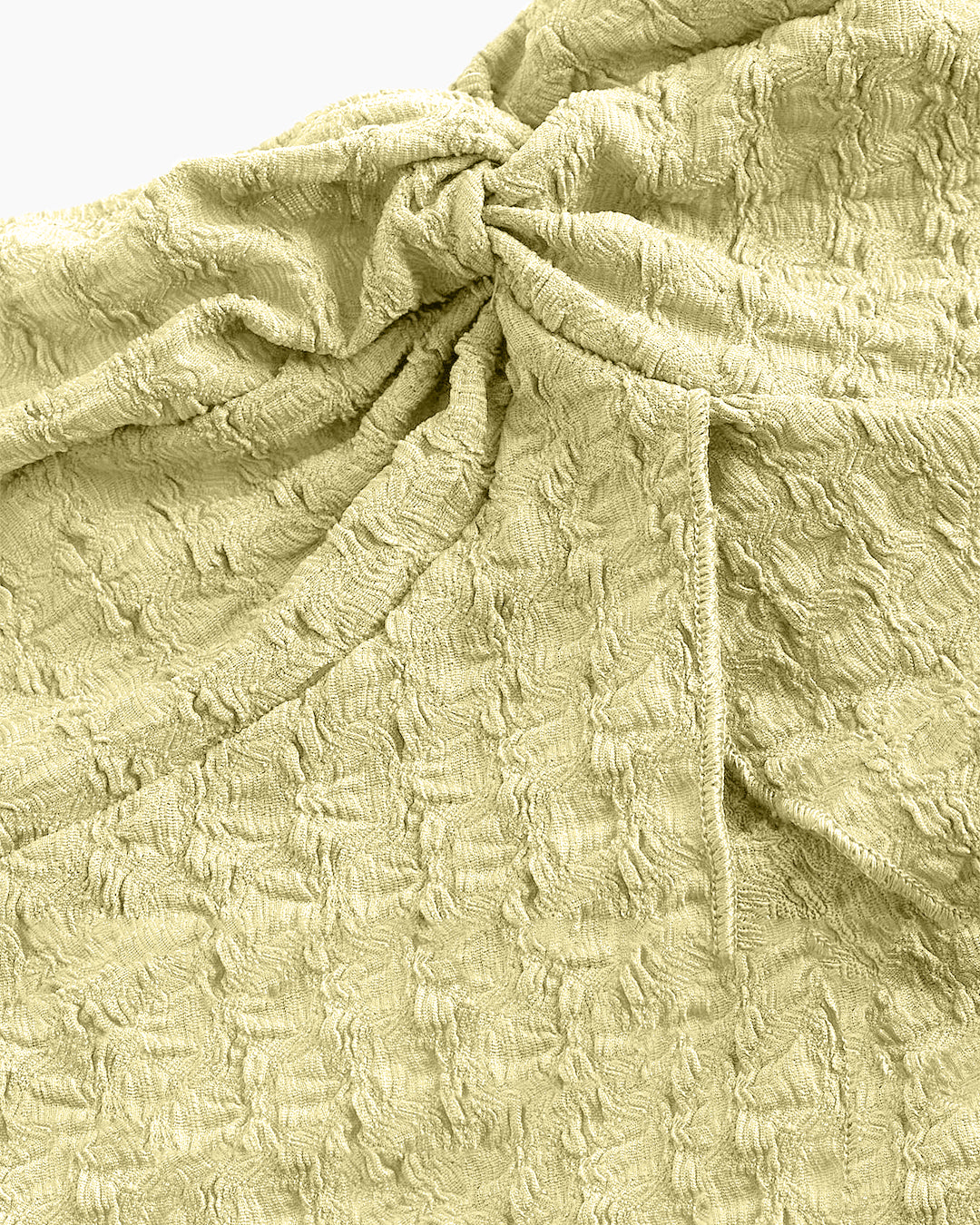 Knitted Two-Piece Set with Strapless Top and Fitted Skirt in Vanilla
