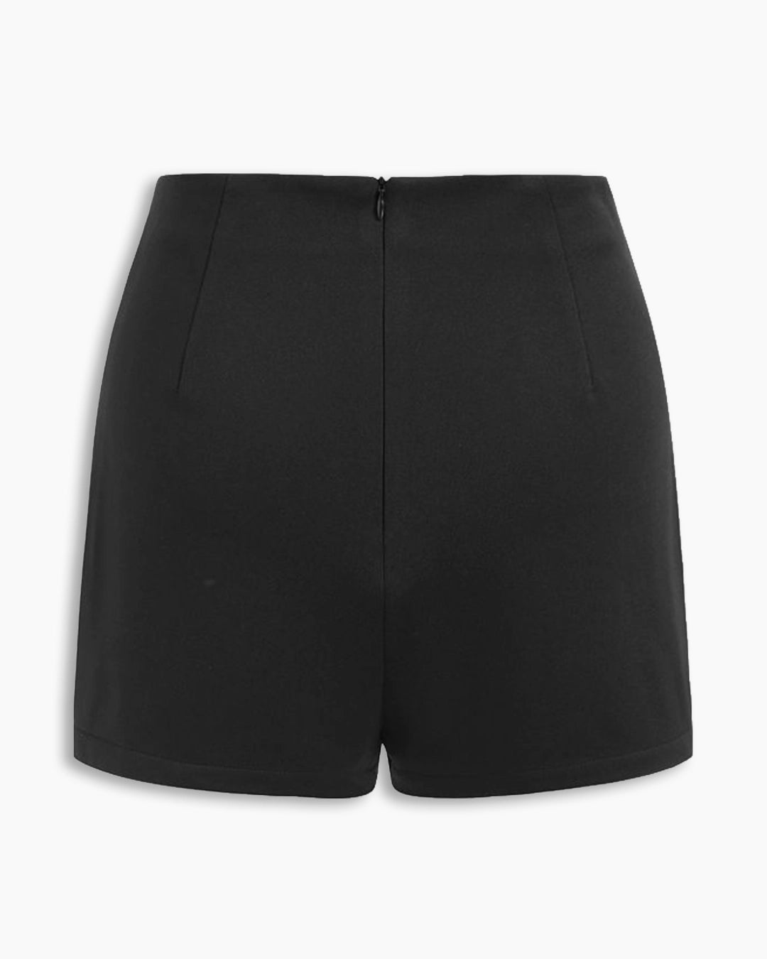 Twisted Waist Mini Skirt In Soft Black