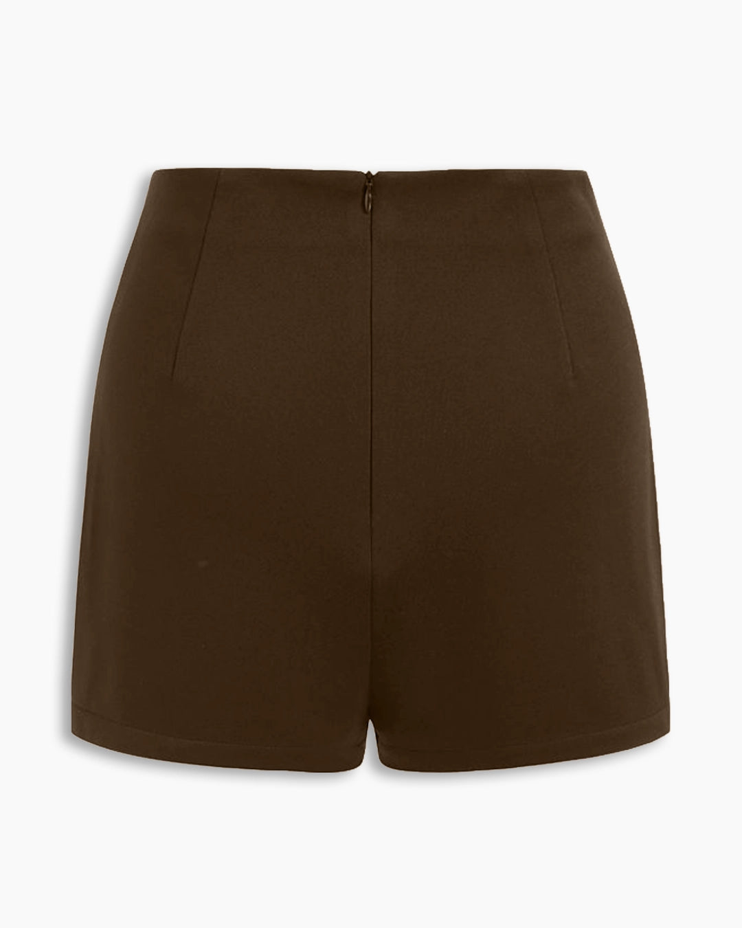 Twisted Waist Mini Skirt In Chocolate Brown