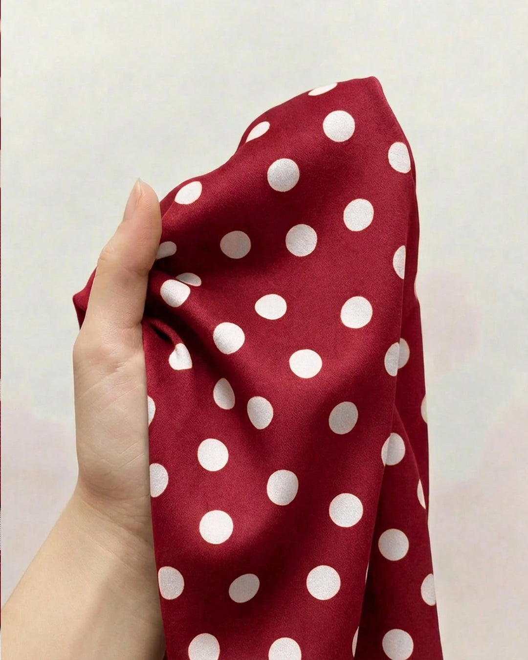 Halter Neck Polka Dot Fitted Top in Cherry Red