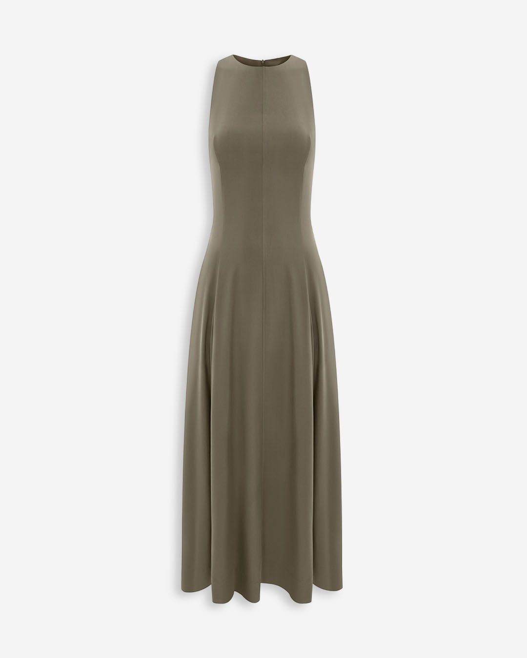Racerback Round Neck Sleeveless Maxi Dress in Mocha Brown