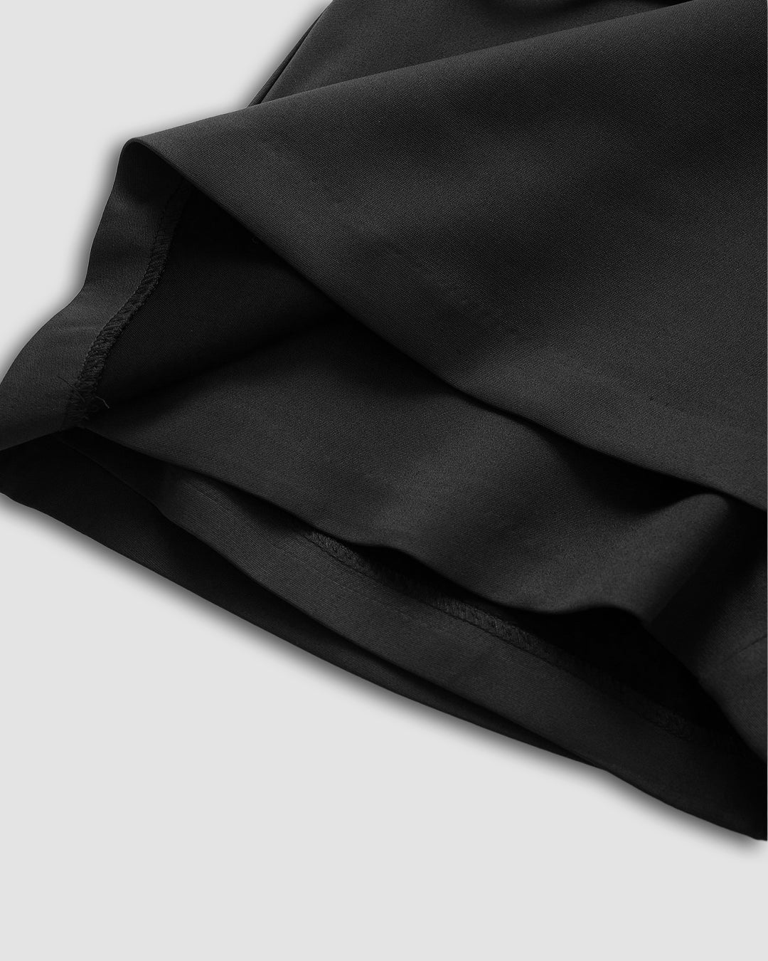 Solid Color Zipper Waist Skirt in Jet Black