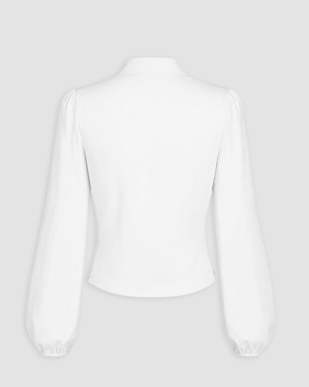 Draped Wrap Satin Top in Classic White