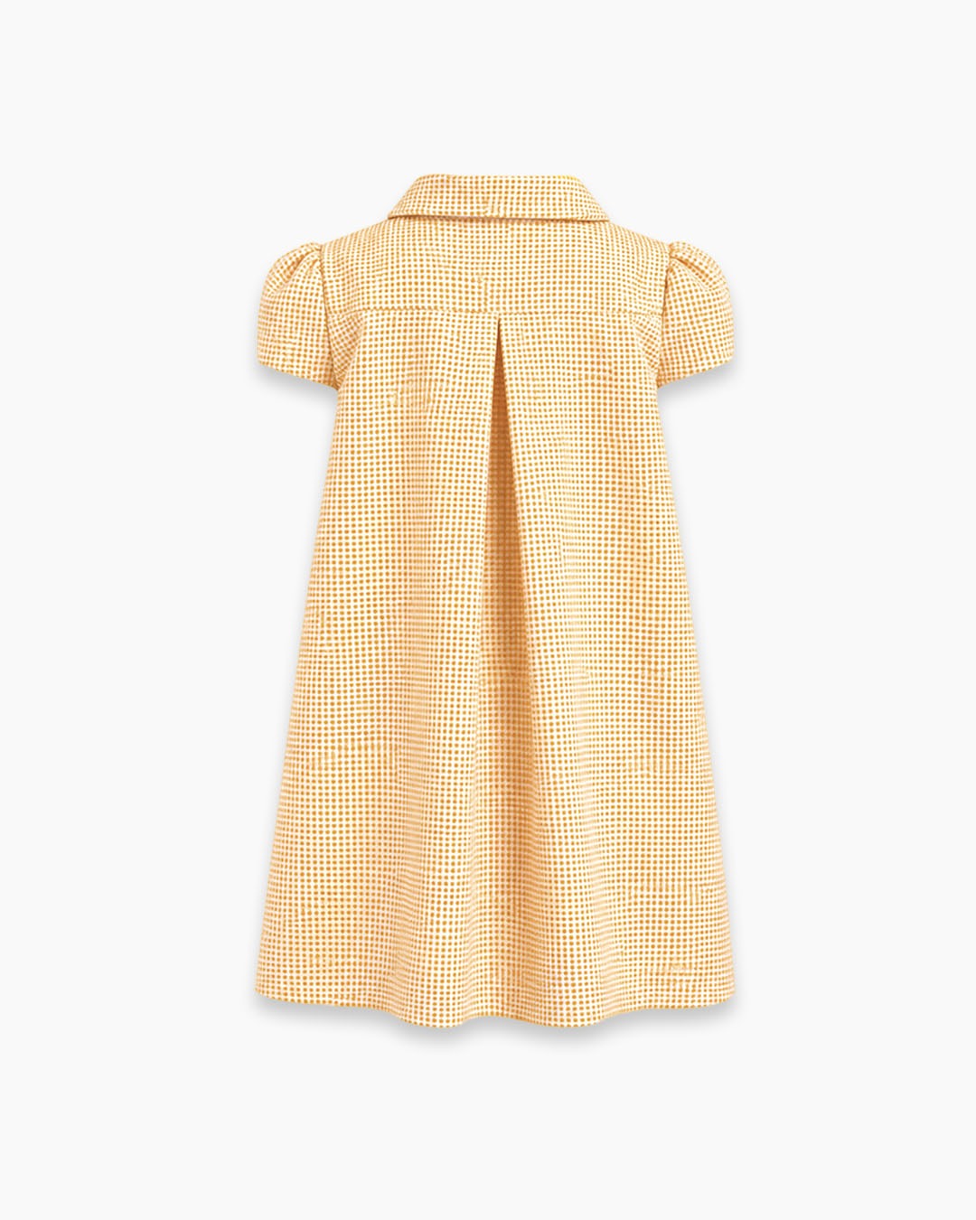 Peter Pan Collar Mini Dress in Mustard Yellow
