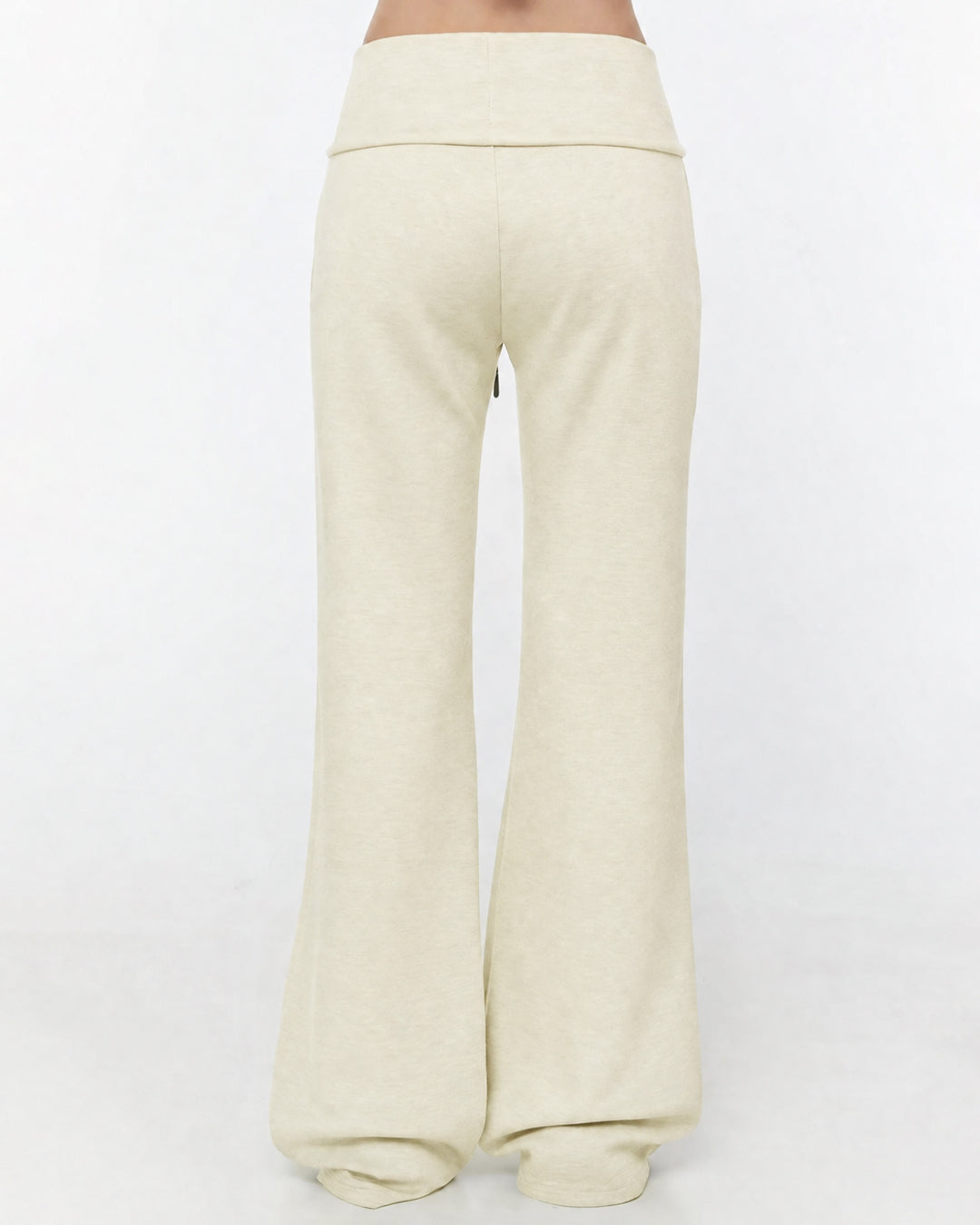 Casual Drawstring Wide Leg Trousers in Warm Beige