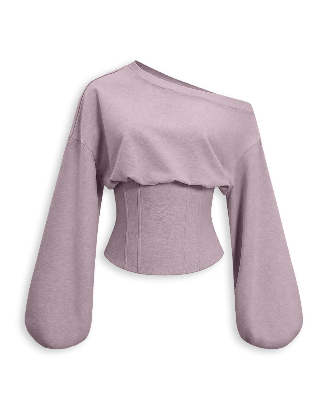 One Shoulder Corset Top in Lilac