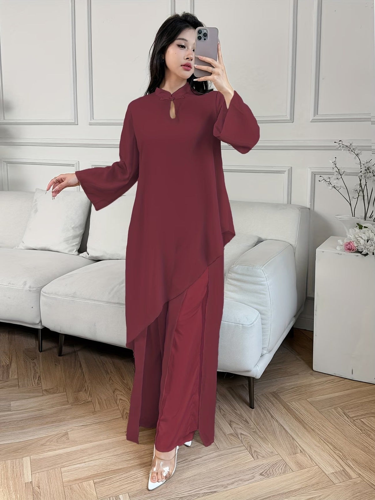 PearlMist Chiffon Outfit