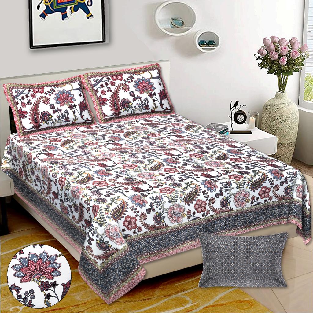 Super King Size Comfort - Jumbo Bed Sheet Set (10ft x 10ft) with Pillow Covers (Cotton)