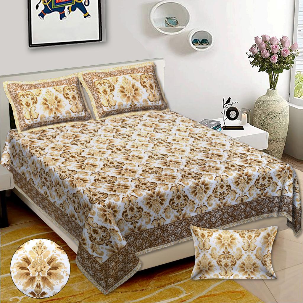 Super King Size Comfort - Jumbo Bed Sheet Set (10ft x 10ft) with Pillow Covers (Cotton)