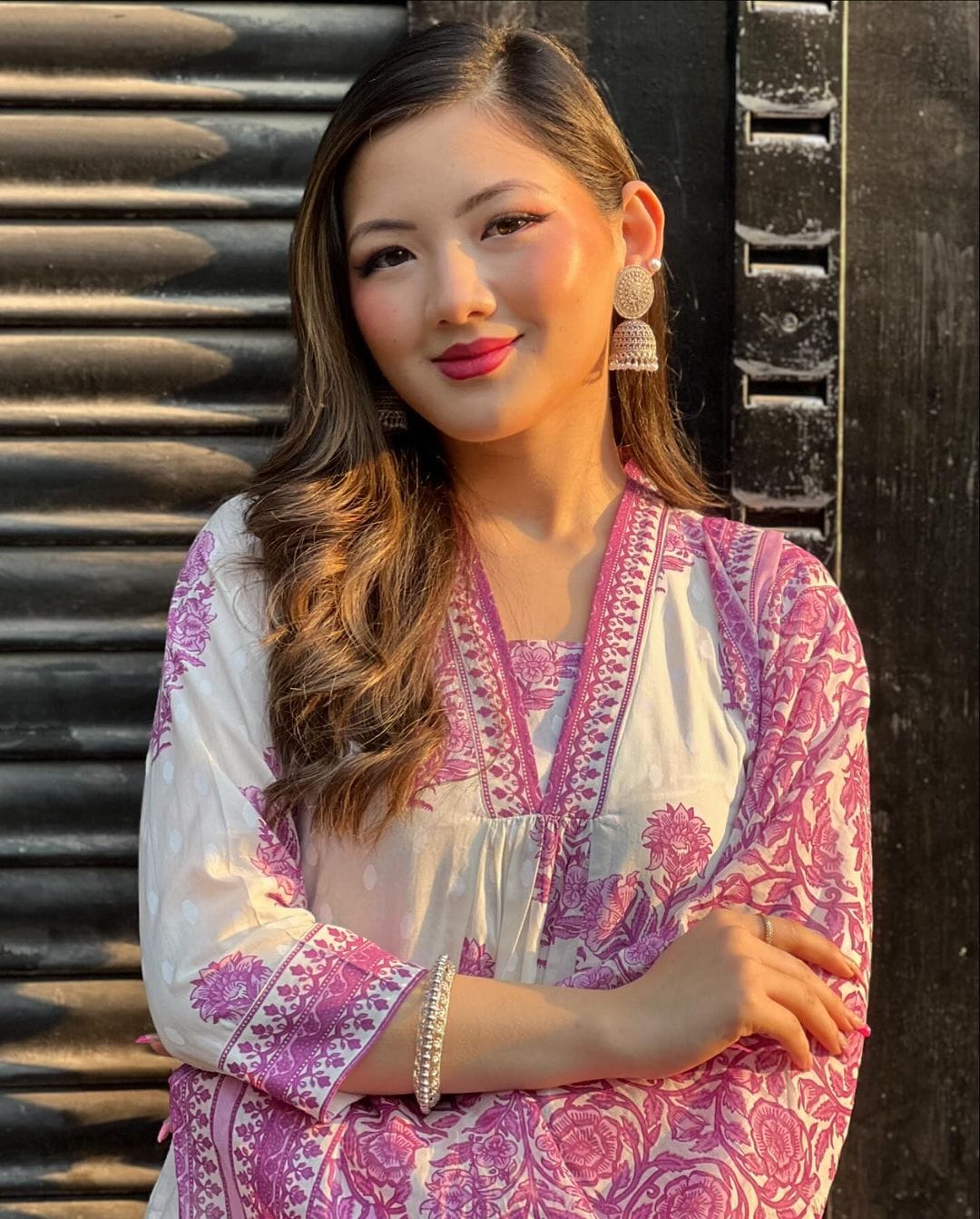 Printed Cotton Kurta Three-Piece Suit Set