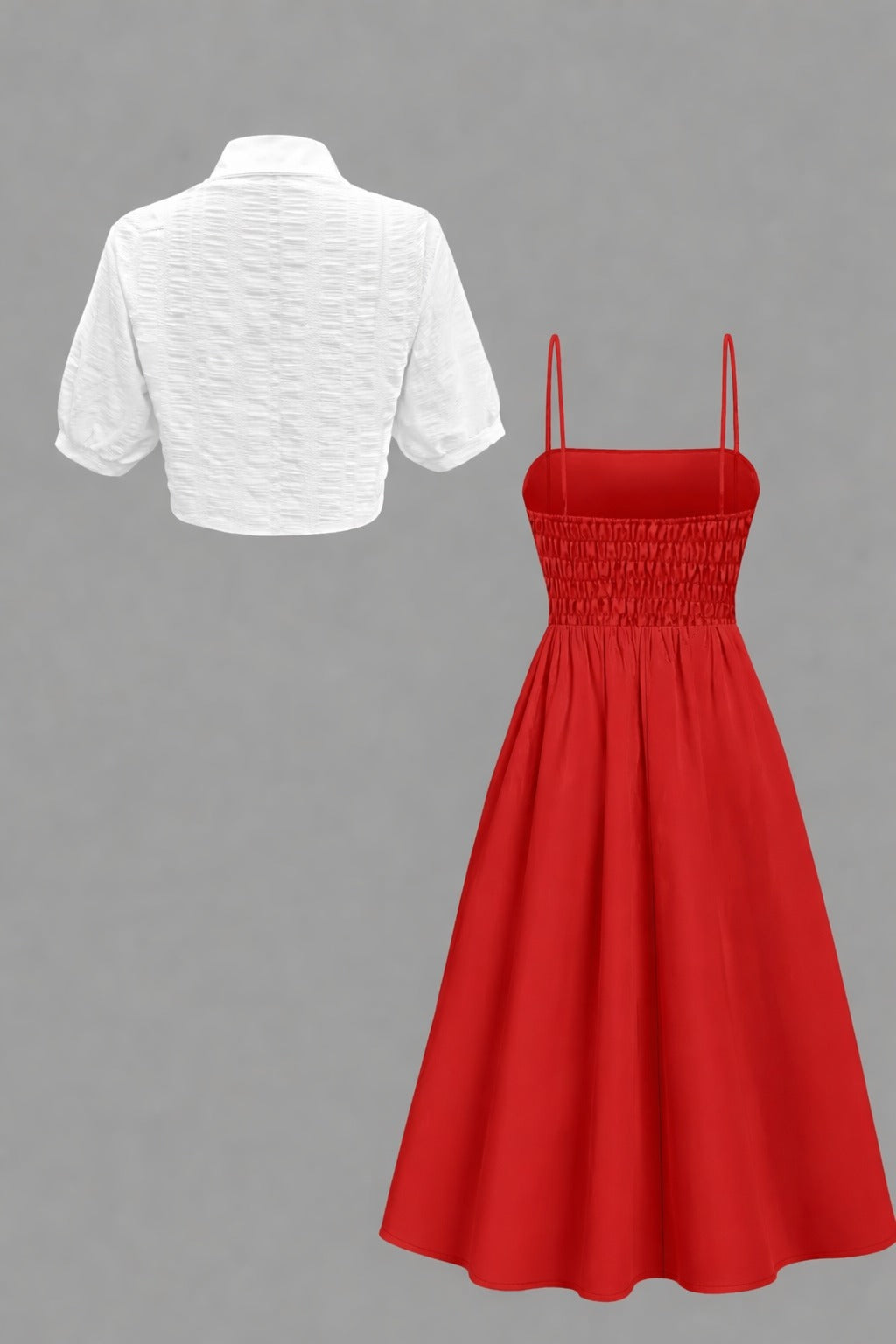 Elegant Solid Long-Sleeve Shirt & Waistline Maxi Skirt Set – Sophisticated Women’s Two-Piece Outfit