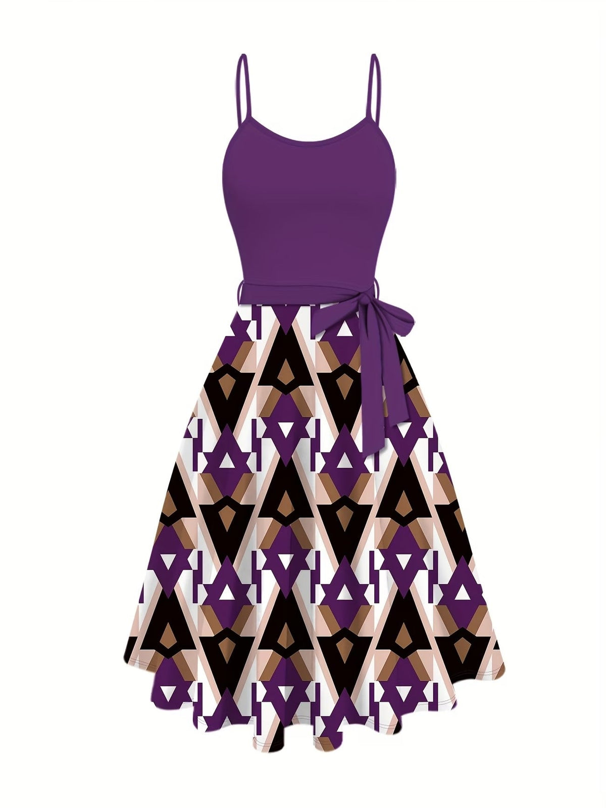 Elegant Solid Color Cardigan with Geometric Lace-Up Dress – Chic Two-Piece Women’s Fashion Set