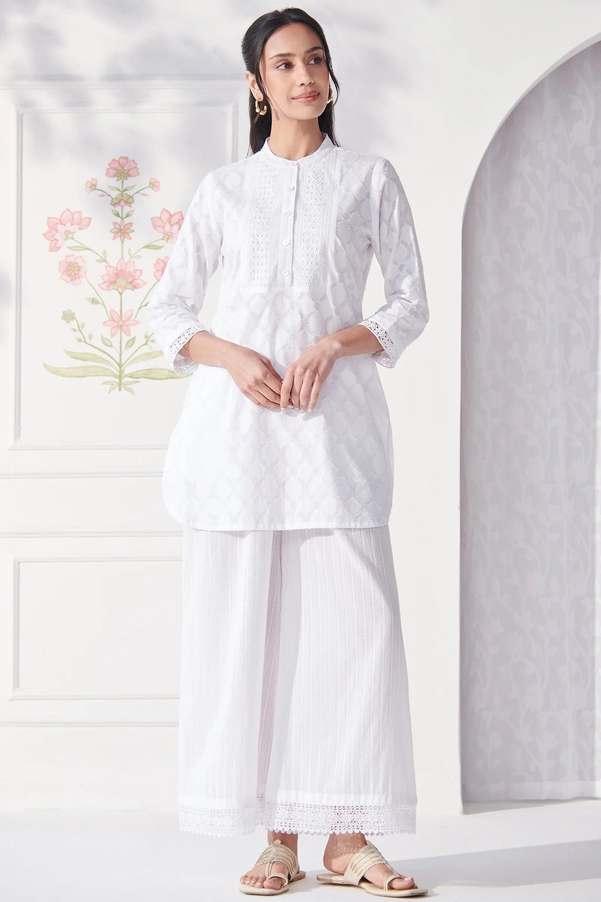 Women's Elegant Kurta Palazzo Co-Ord Set
