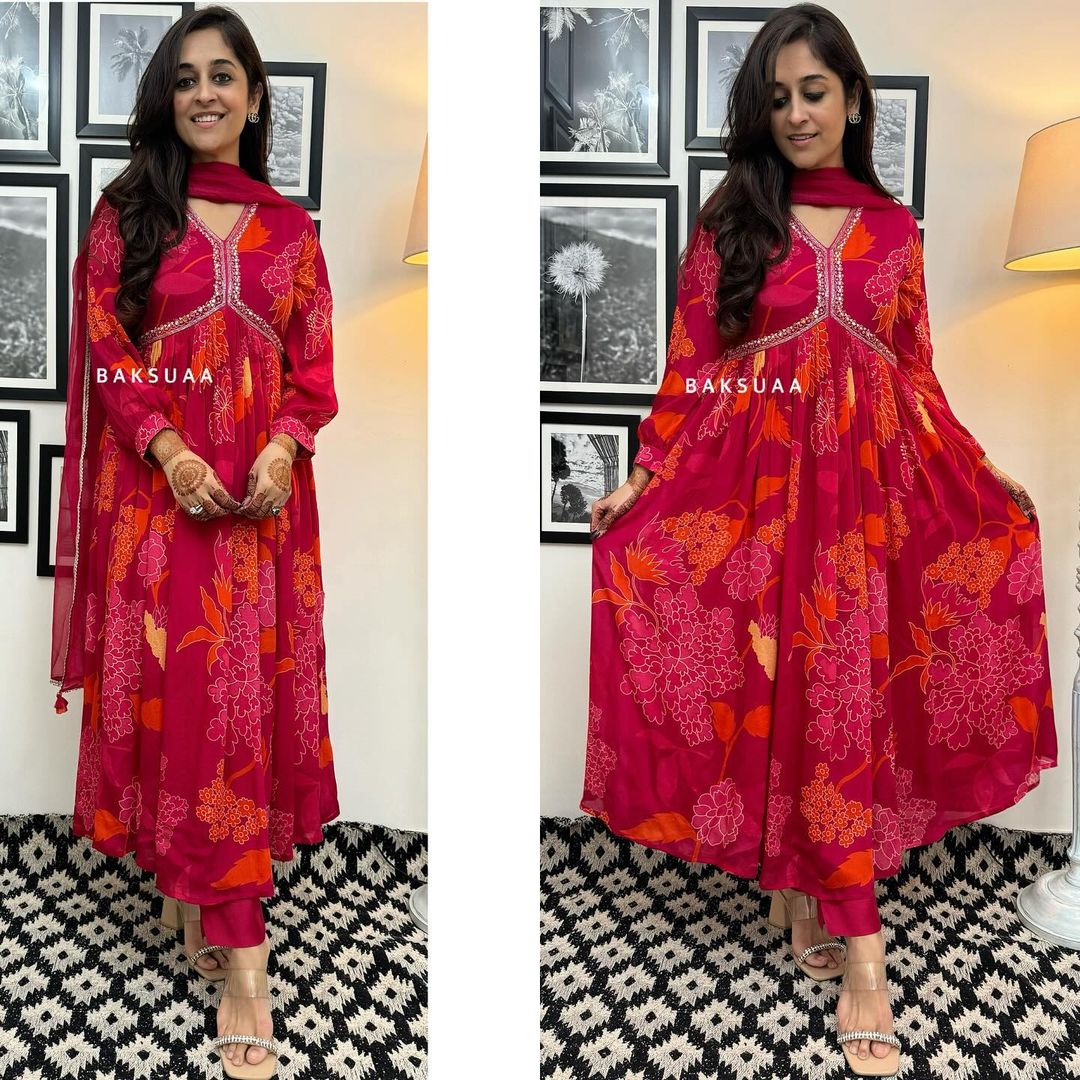 Naira Cut and Aliya Cut Kurti Set with Embroidery Work