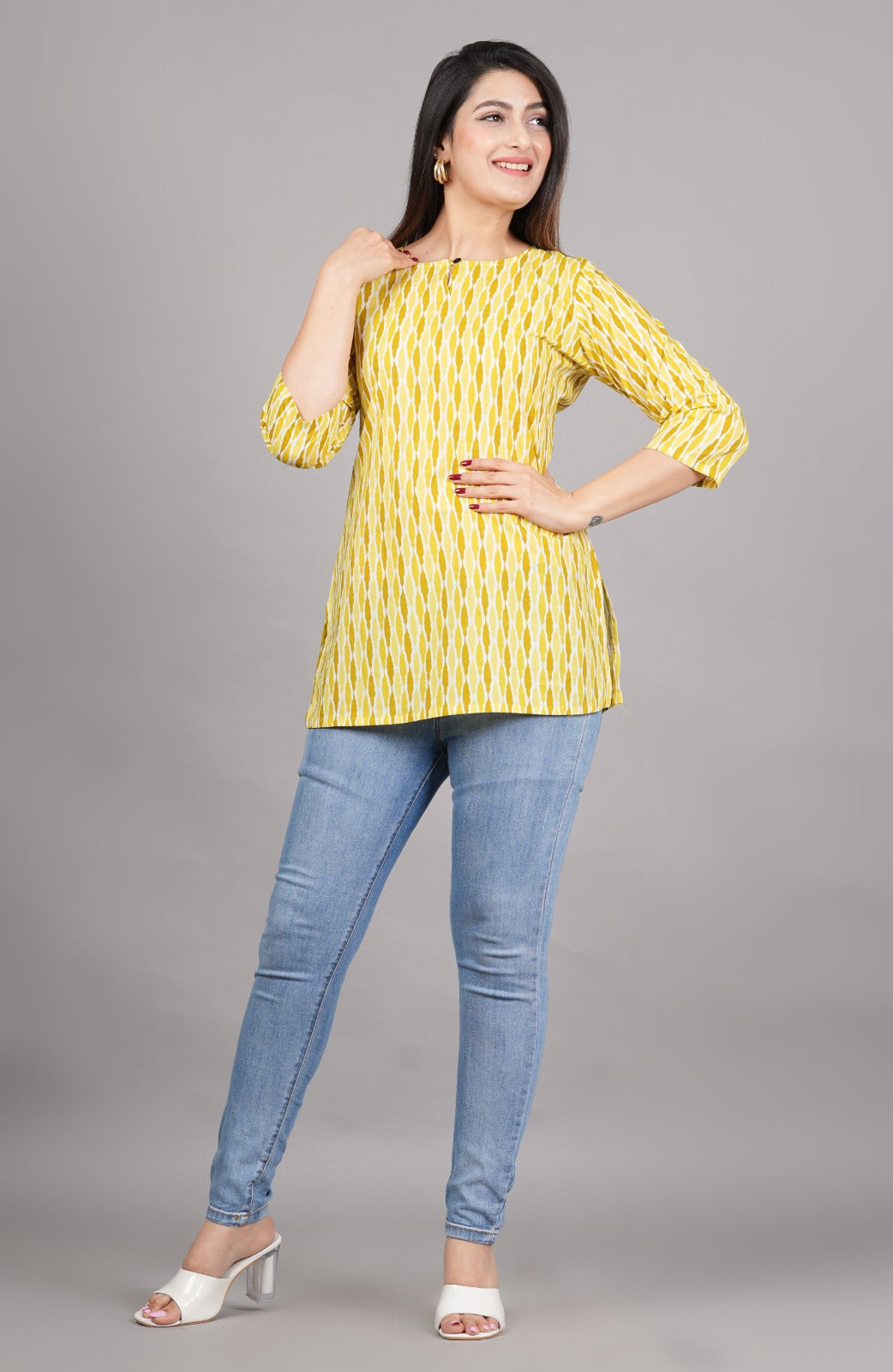 Short Cotton Kurti - 28 inches Length