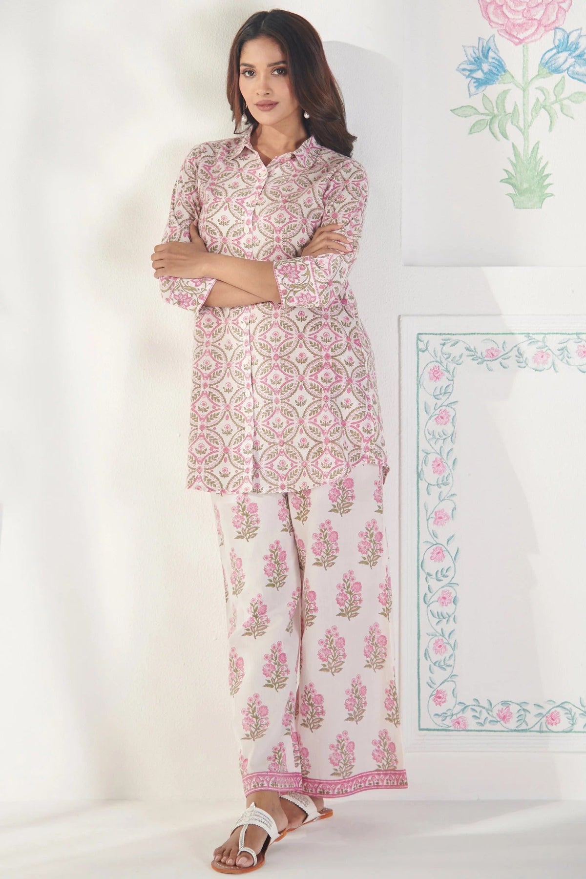 Women's Elegant Kurta Palazzo Co-Ord Set