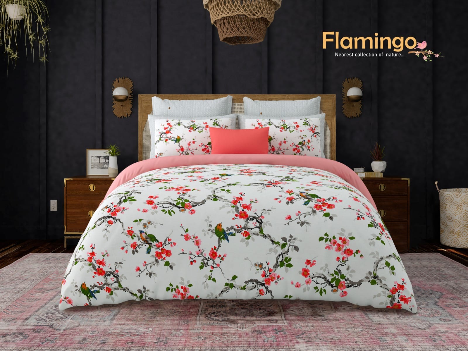 King Size Bedsheet Set: Cotton Autoloom Twill Weave, 210 TC with 2 Designer Pillow Covers