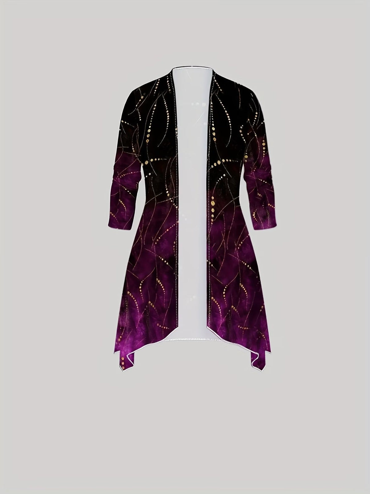 Elegant Pattern Print Cardigan with Tank Top & Casual Pants – Stylish 3-Piece Women’s Outfit Set
