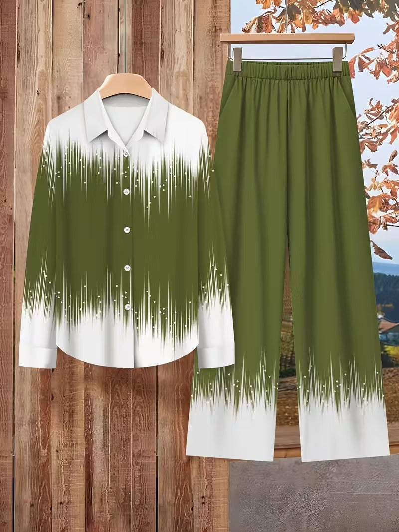 Stylish Olive Green 2-Piece Co-Ord Set