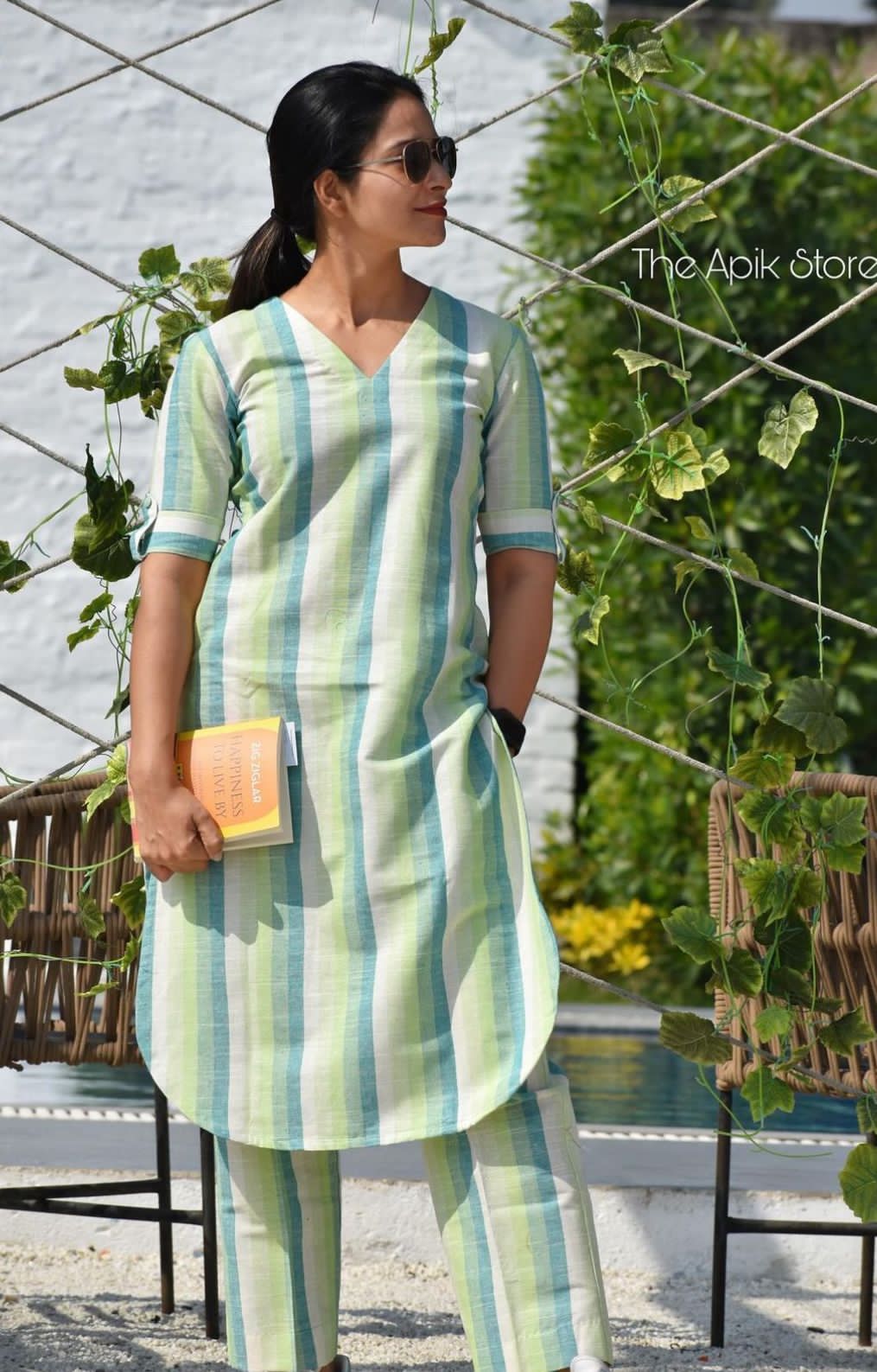 Apple Cut Kurti with Pant in South Cotton