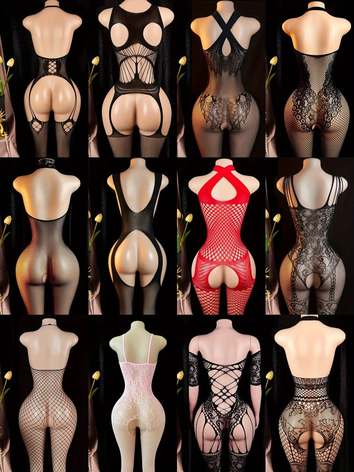 Women’s Night wear Lingerie Bodysuit Set – 12 Pieces