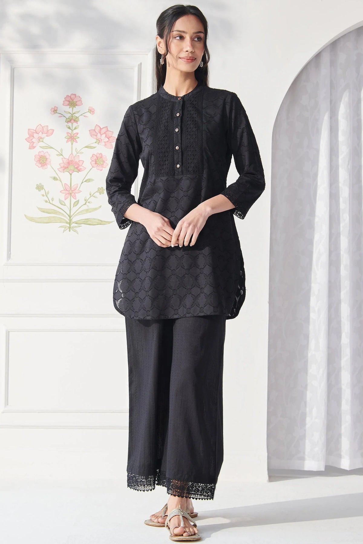 Women's Elegant Kurta Palazzo Co-Ord Set