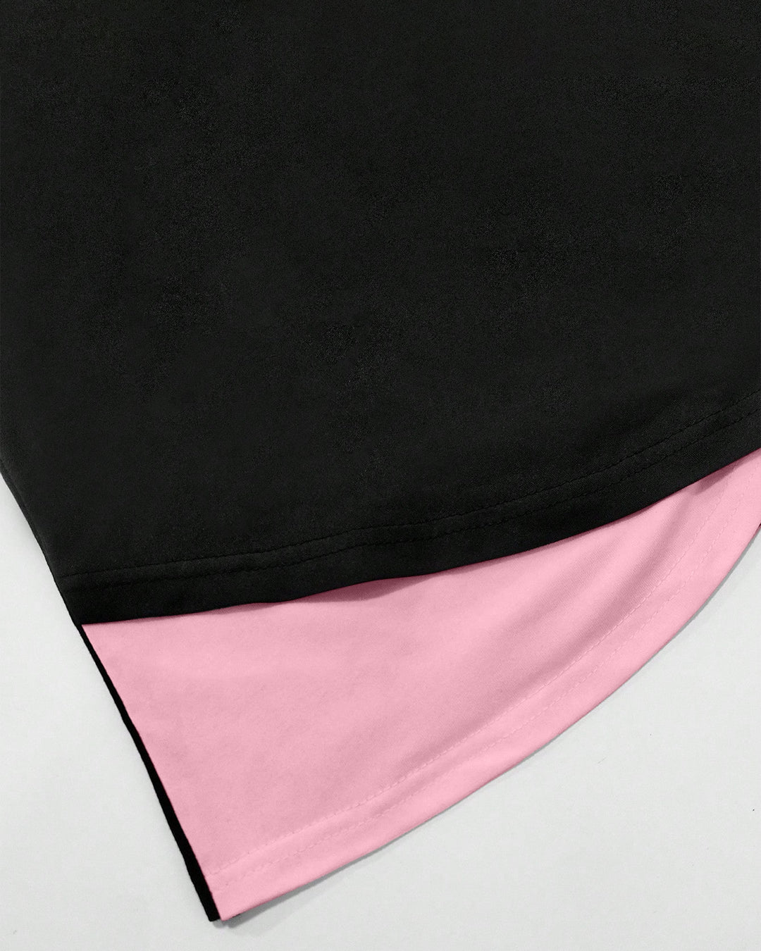 2 In 1 Halter Short Sleeve Top in Black