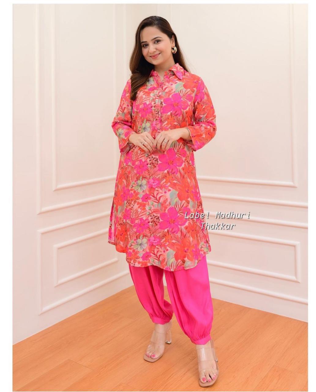 Muslin Co-ord Set with Rayon Pant