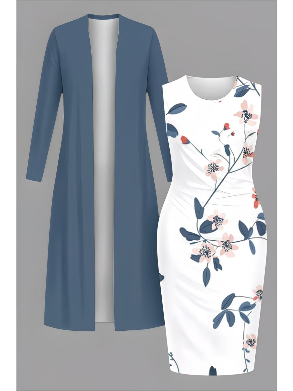 Retro Round Neck Mid-Sleeve Top & Casual Pants Outfit for Women