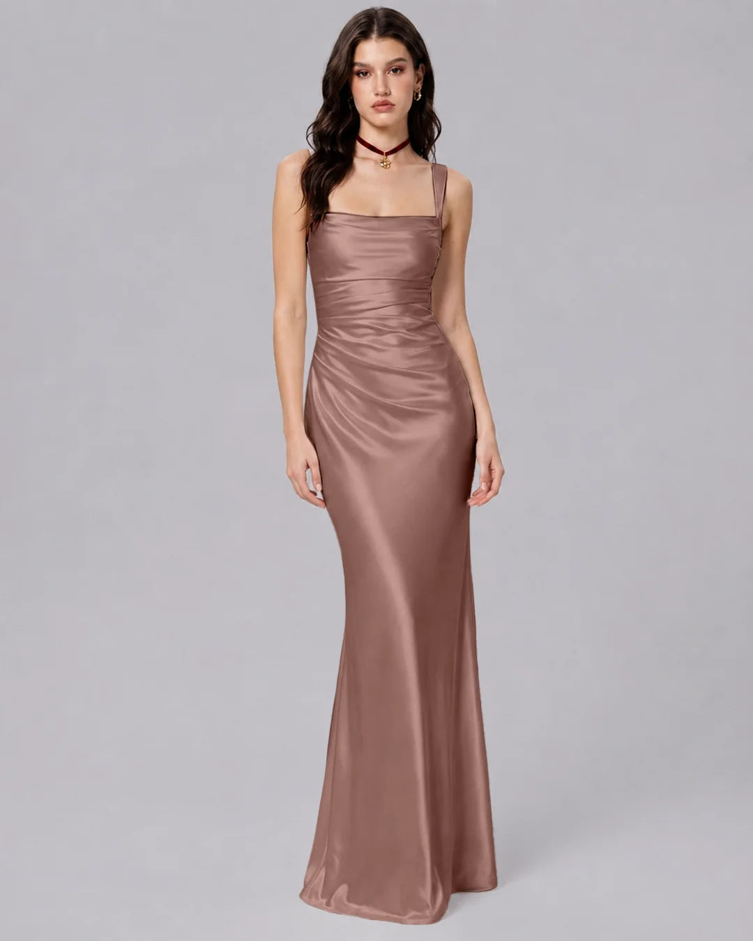 Sleeveless Fitted Maxi Dress in Lilac