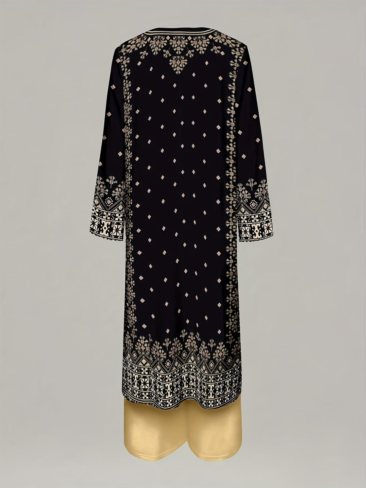 Women’s Elegant Ramadan Loose Gown Two-Piece Set – Traditional Ethnic Outfit for Eid & Festive Wear (Comfortable & Stylish Design)