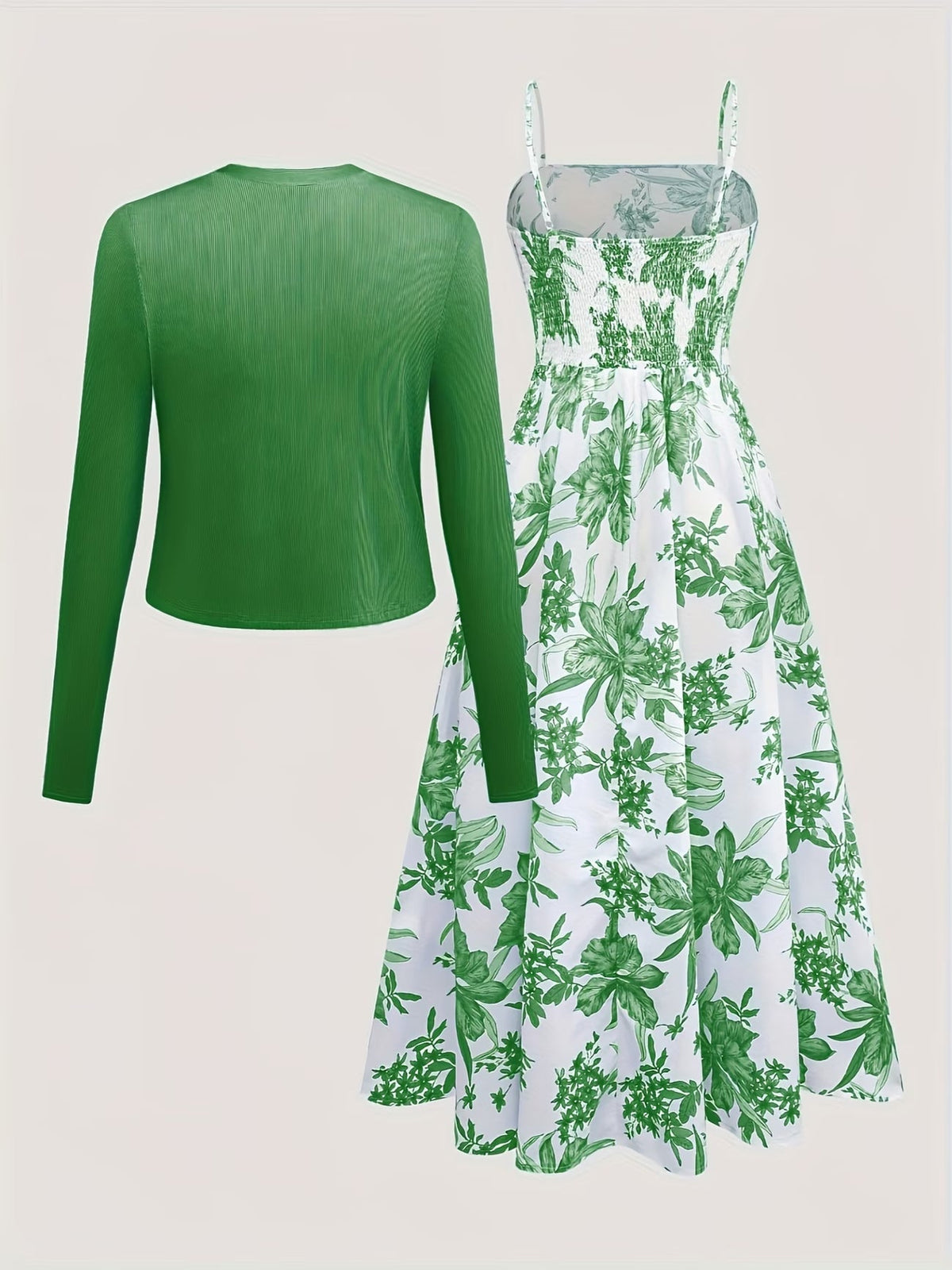 Women Elegant Top & Skirt Two-Piece Set