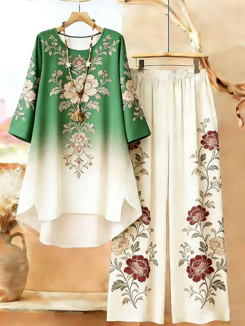 Retro Geometric Plus Size Co-Ord Set