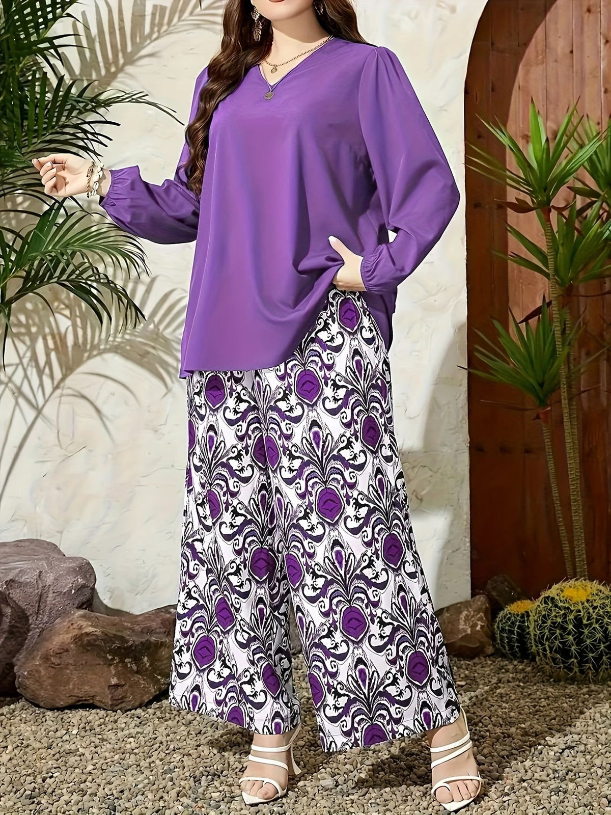 Floral Breeze Wide-Leg Set