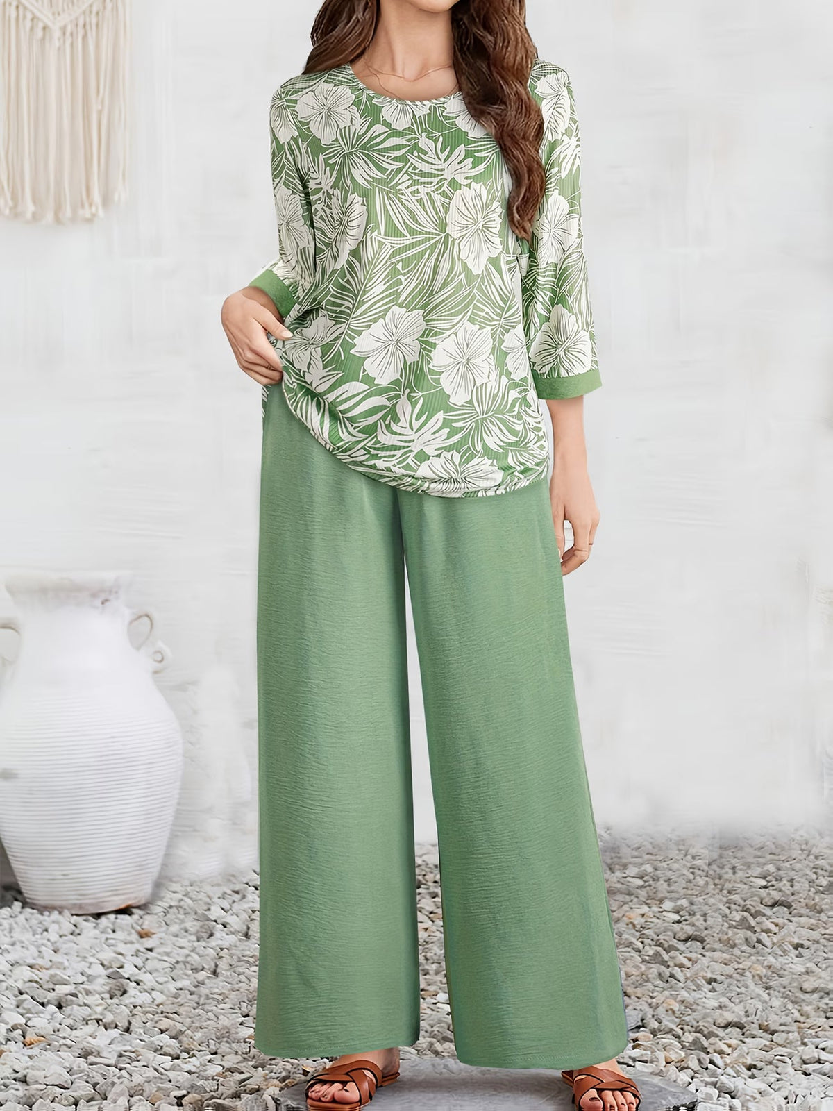 GeoLuxe Wide-Leg Set