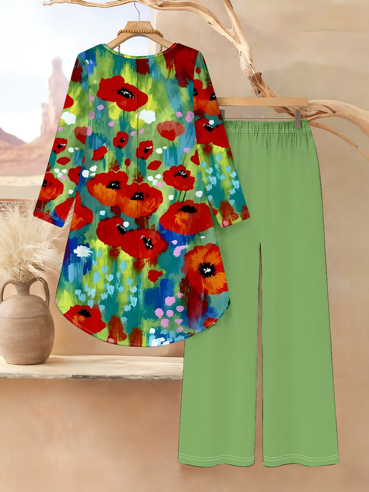 Floral Elegance Long Sleeve Co-Ord Set