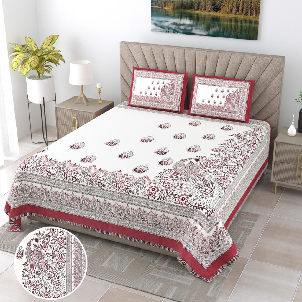 Super King Size Comfort - Jumbo Bed Sheet Set (10ft x 10ft) with Pillow Covers (Cotton)