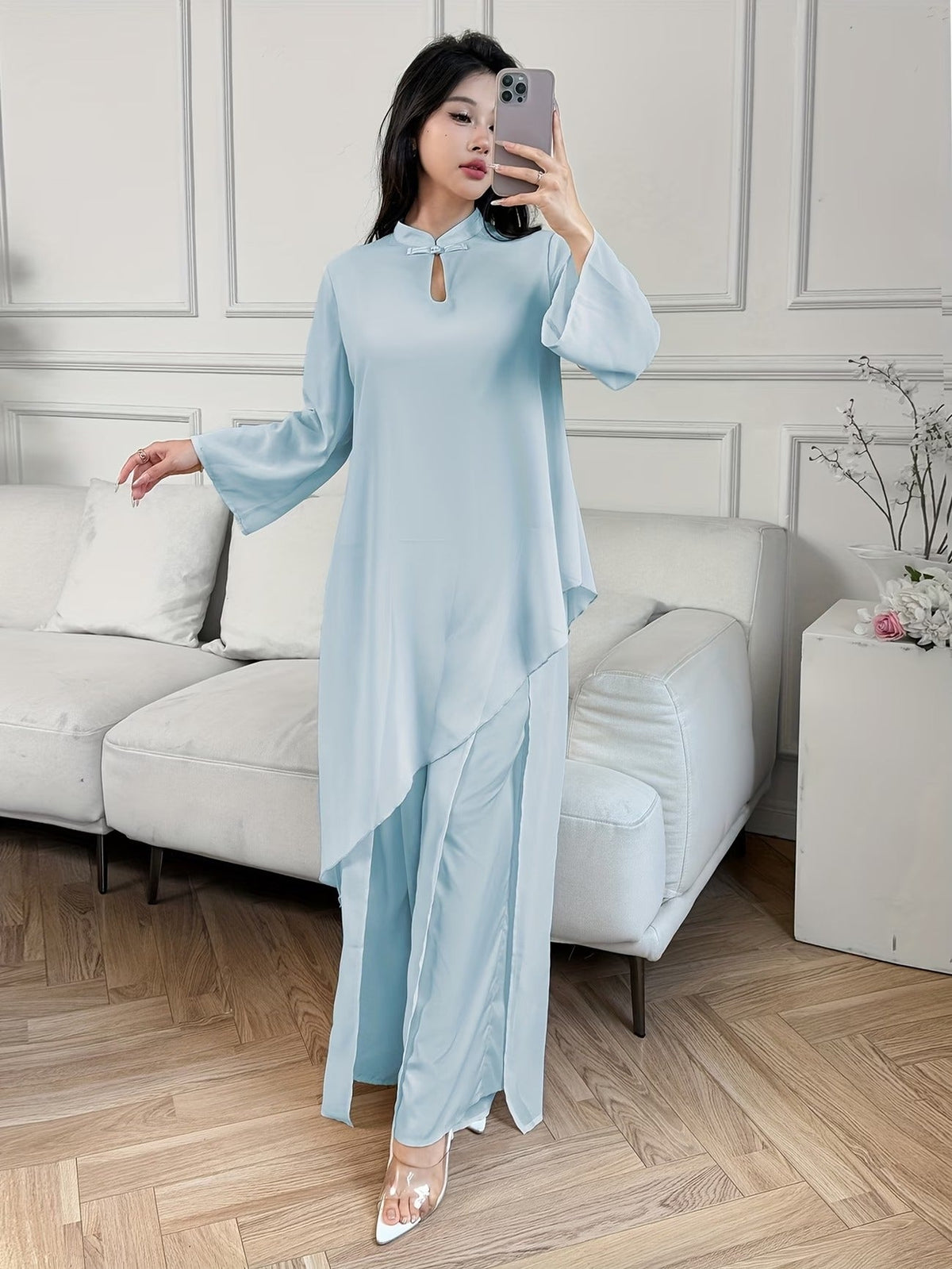 PearlMist Chiffon Outfit
