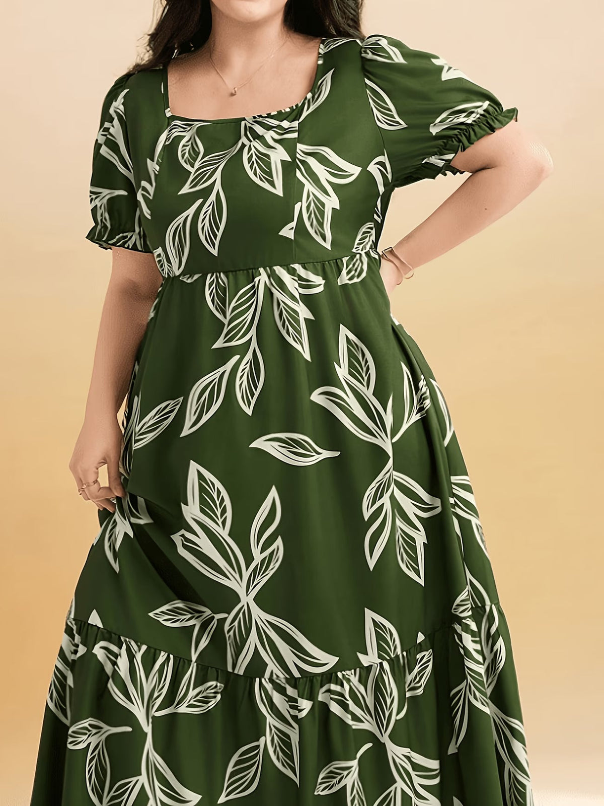 Graceful Summer Printed A-Line Maxi Dress