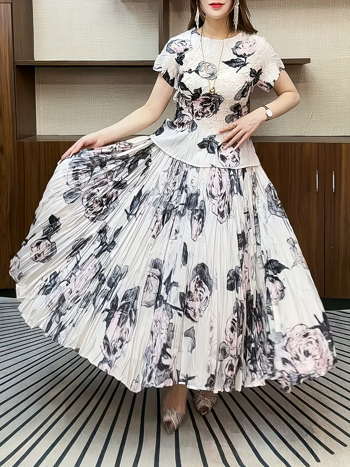 Luxury Pleated Modest Co-Ord Set