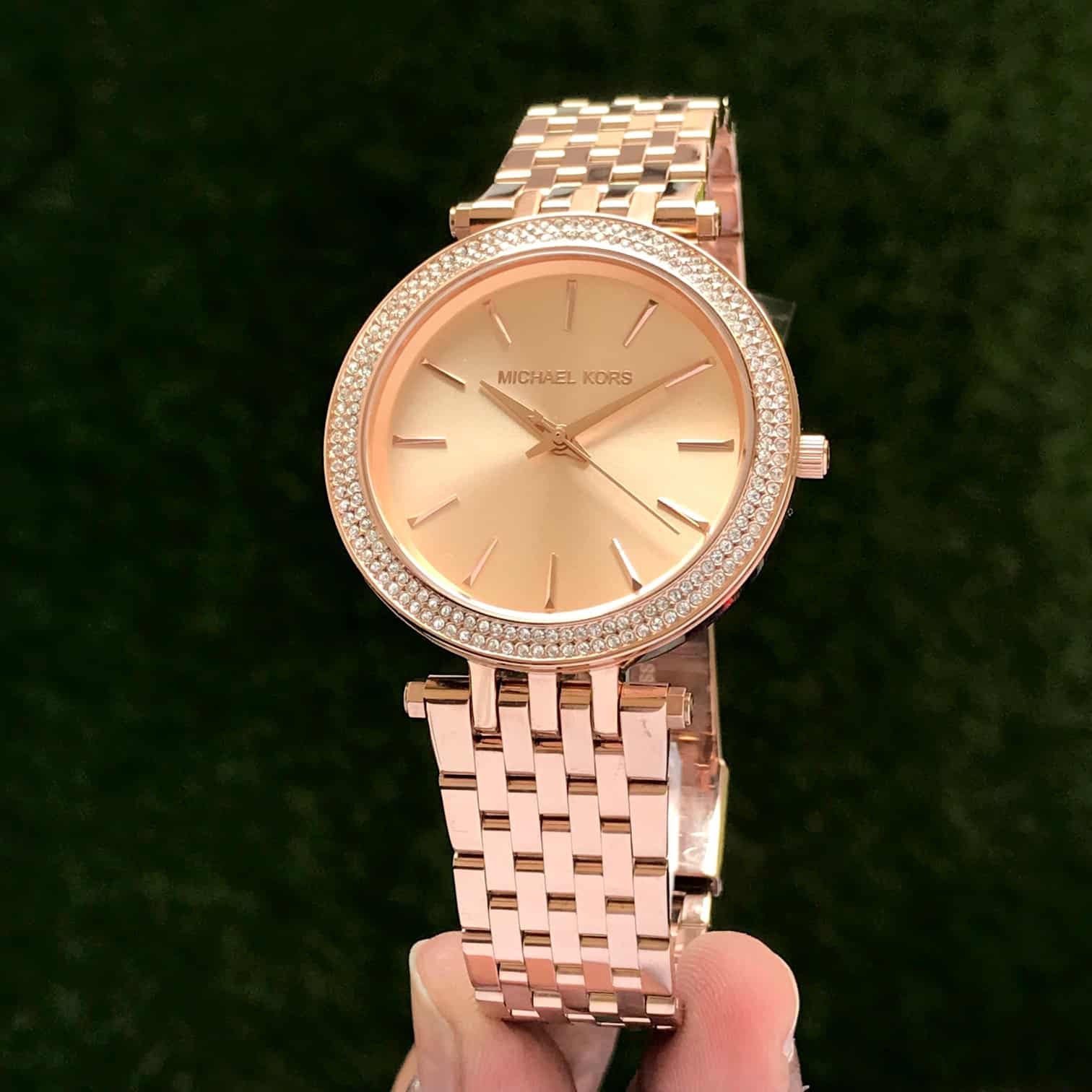 Two-Tone Watch With Crystal Accents With Sleek Design
