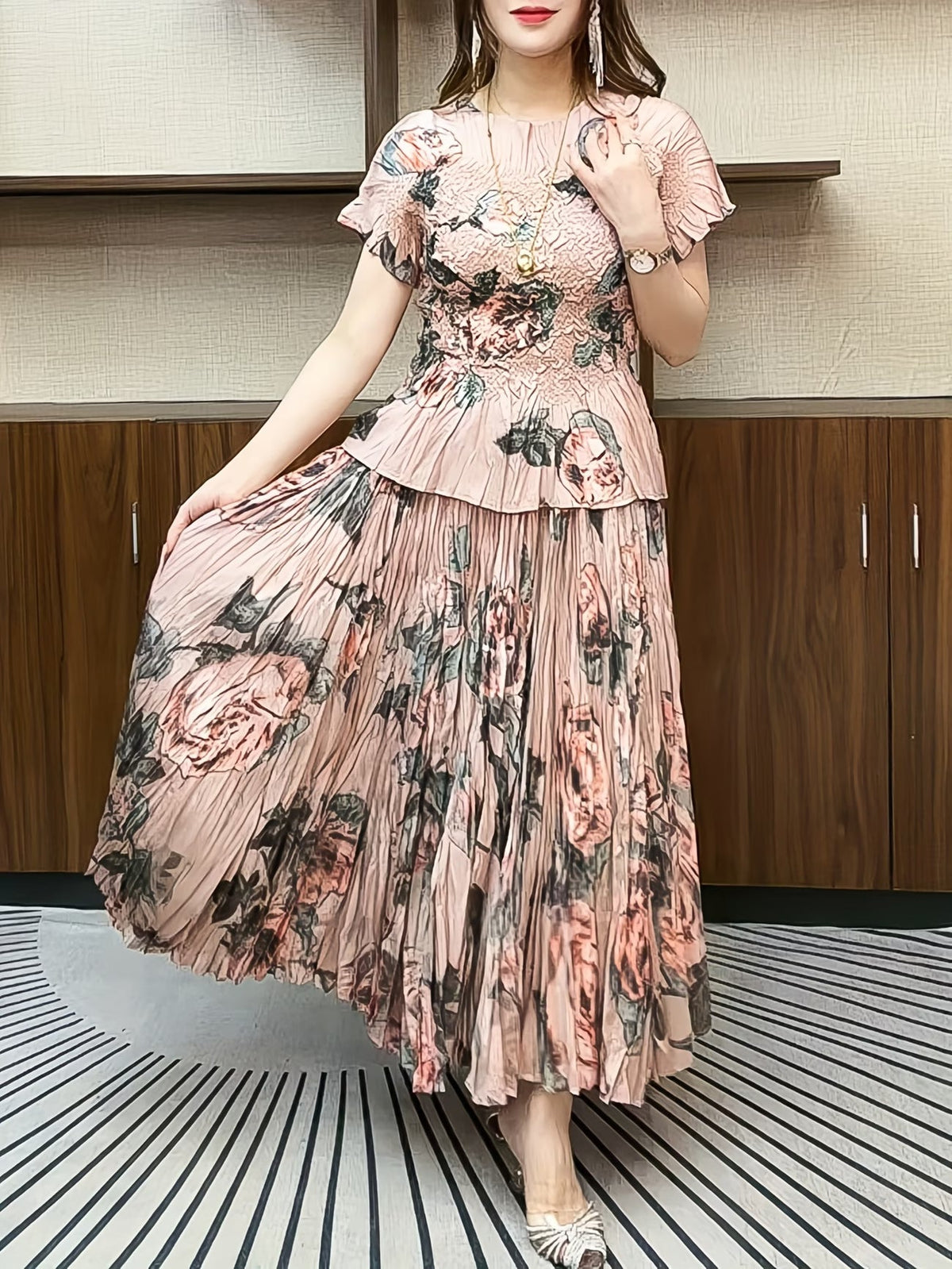 Luxury Pleated Modest Co-Ord Set
