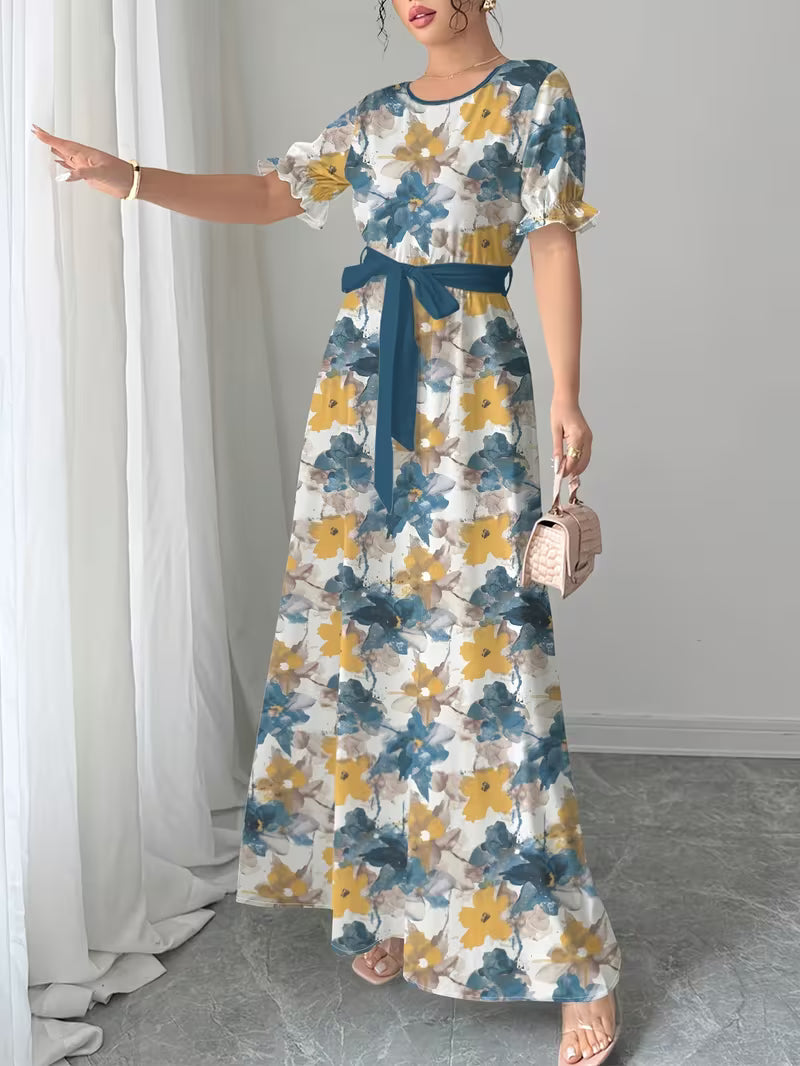Floral Grace Waist Dress
