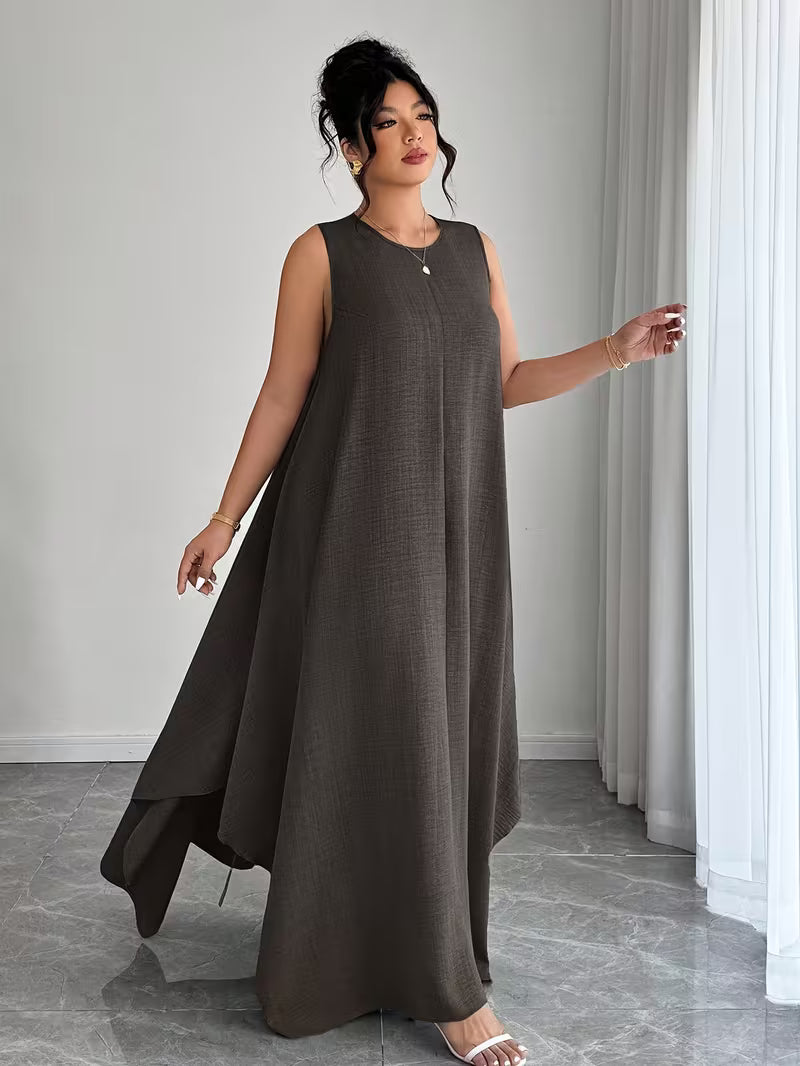 Elegant Tie-Belt A-Line Dress💖