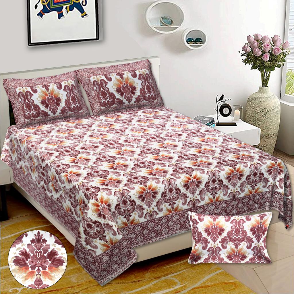Super King Size Comfort - Jumbo Bed Sheet Set (10ft x 10ft) with Pillow Covers (Cotton)
