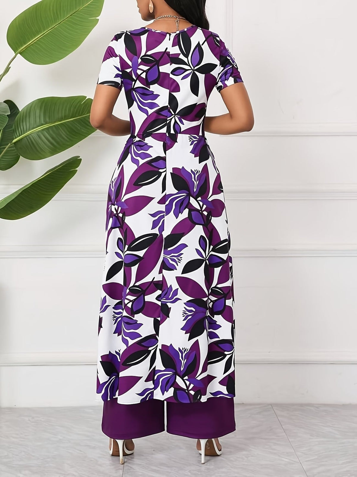 Chic Floral Zip-Front Jumpsuit – Stylish Spring & Summer Party Wear for Women
