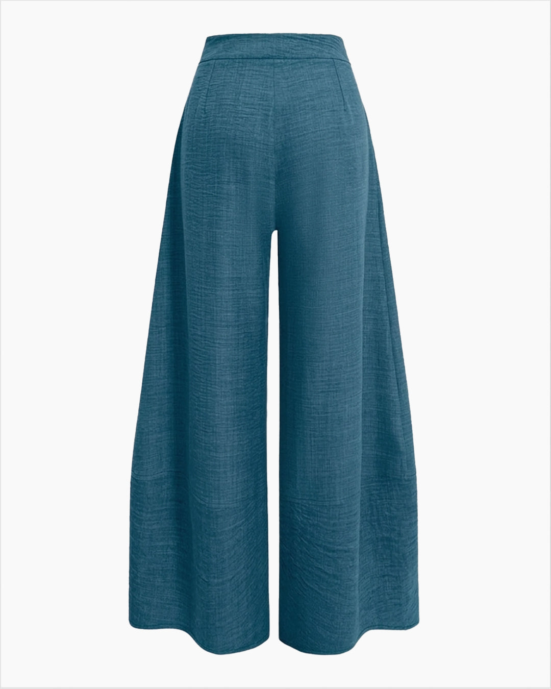 High-Waist Wide-Leg Trousers in French Blue