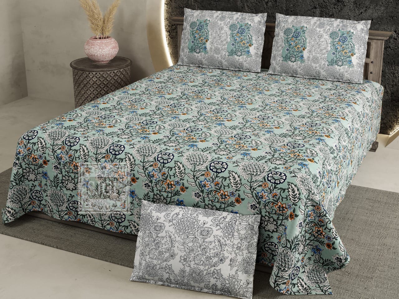 Chartook Jumbo Bedsheet Set - 9 ft by 9 ft (108x108 inches) with 2 Pillow Covers