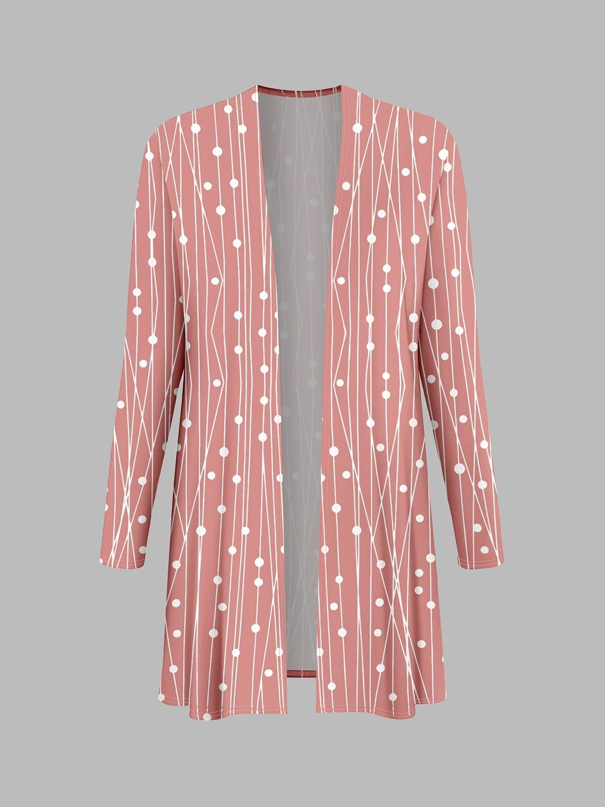 Elegant Polka Dot Cardigan Coat with Solid Suspender Top & Casual Trousers – Stylish 3-Piece Women’s Set